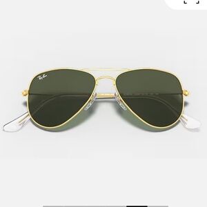 Ray Ban Aviators Extra-Small: gold frame, green lenses